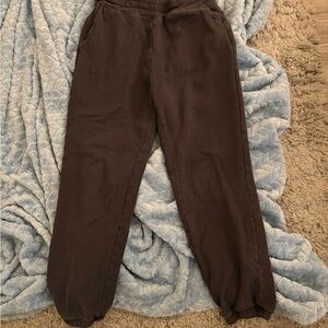 American Eagle Black/Dark Grey Washed Sweatpants
